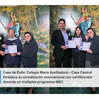 Caso de Éxito: Colegio María Auxiliadora – Casa Central fortalece su acreditación internacional con certificación docente en múltiples programas IBEC